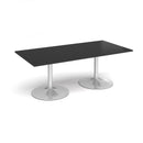 Trumpet Base Rectangular Boardroom Table - Black - NWOF