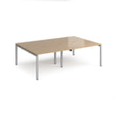Dams Adapt Double Back to Back Desks in Kendal Oak with 800mm depth, featuring two workstations arranged back to back.