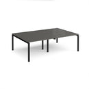 Dams Adapt Double Back to Back Desks in Storm Grey, 800mm deep, showing sleek, modern office workspace setup.