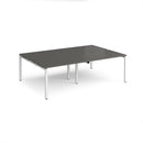 Dams Adapt Double Back to Back Desk in Storm Grey, 800mm deep, showing a modern office workstation with dual work surfaces.