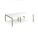 White Dams Adapt Double Back to Back Desk, 800mm deep, showcasing its modern design and spacious workspace.