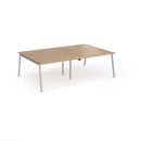 Dams Connex Plus Angled Double Back To Back Desk in Beech wood with sleek modern design for office or workspace.