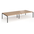 Dams Connex Plus Goal-Post Double Back To Back Desk in beech wood with sleek modern design and sturdy construction.