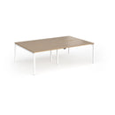 Dams Connex Plus Goal-Post Double Back To Back Desk in Kendal Oak wood with modern design and natural finish.
