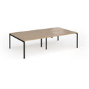Dams Connex Plus Goal-Post Double Back To Back Desk in Kendal Oak with modern wood finish and sturdy design.