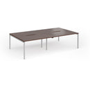 Dams Connex Plus Goal-Post Double Back To Back Desk in Walnut with modern wooden finish and sleek design.