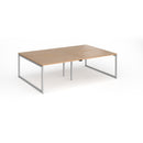 Dams Connex Plus O Frame double back-to-back desk in beech wood with a modern office design and sturdy construction.