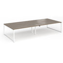 Dams Connex Plus O Frame double back-to-back desk in Nebraska Oak with modern design and sturdy construction.