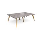 Dams Fuze Double Back To Back Desk in Grey Oak with sleek modern design and spacious work surface.