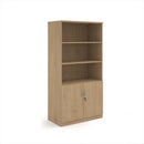 Dams Kendal Oak Deluxe Combination Unit with open top, featuring multiple storage compartments and a modern oak finish.