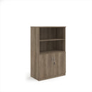 Dams Deluxe Combination Unit with open top in Nebraska Oak finish, showcasing storage compartments and open top design.