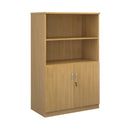 Dams Deluxe Combination Unit with Open Top in oak wood, featuring multiple shelves and storage compartments.