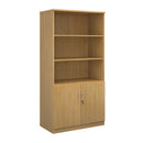 Dams Deluxe Combination Unit with open top in oak wood, featuring multiple compartments and a polished finish.