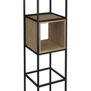 Dams Flux Modular Storage Single Wooden Cubby Unit fitted with a natural wood finish and open storage compartments.