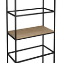 Dams Flux Modular Storage with single wooden inner shelf, fitted inside a cabinet, showcasing versatile wooden interior organization.