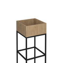 Dams Flux Modular Storage Single Wooden Planter Box with fitted design, showcasing natural wood finish and versatile plant display.