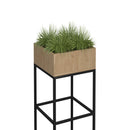 Dams Flux Modular Storage Single Wooden Planter Box with fitted design, natural wood finish, ideal for indoor or outdoor use.