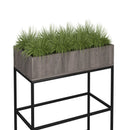 Dams Flux Modular Storage Single Wooden Planter Box with fitted design, ideal for indoor or outdoor plant display.