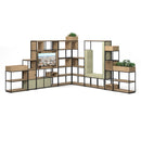 Dams Flux Modular Storage with single wooden top shelf, featuring modern design and versatile wooden surface for organization.