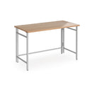 Dams Fuji home office workstation with folding legs, black surface, and sturdy metal frame, ideal for flexible workspace setup.