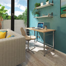 Dams Fuji home office workstation with folding legs, shown in a modern workspace setting with a clean, organized desk setup.