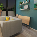 Dams Fuji home office workstation with folding legs, shown in folded position for compact storage and easy setup.