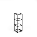 Dams Flux Modular Storage Single Unit in black with a sleek, modern design, featuring a smooth surface and minimalist handle.