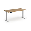 Dams Elev8 Contract Sit-Stand Desk 1600mm with adjustable height and sleek black tabletop