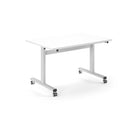 Dams Pro Flip Table 1200 x 800mm with white tabletop and sturdy legs, suitable for versatile workspace or event use.