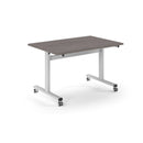 Dams Pro Flip Table 1200 x 800mm in white with a sturdy metal frame, designed for versatile workspace use