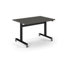 Dams Pro Flip Table 1200x800mm with black top and foldable design, ideal for versatile workspace or event setup