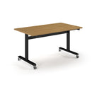 Dams Pro Flip Table in black with 1400x800mm surface, featuring a foldable design and sturdy metal frame for versatile use
