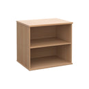 Dams Deluxe Desk High Bookcase with 600mm depth, featuring multiple shelves and a sleek wood finish for office storage.