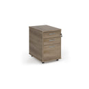 Tall Dams mobile 3-drawer pedestal with silver handles, featuring a sleek, modern design and ample storage space.
