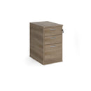 Dams Universal Desk High 3 Drawer Pedestal with silver handles, 600mm wide, shown with drawers and sleek finish.