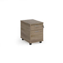 Dams Universal Mobile 2 Drawer Pedestal with silver handles, compact storage unit with wheels and modern design