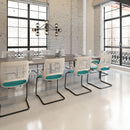 Dams Adapt rectangular boardroom table with beech finish and two cut-outs for cables, ideal for office conference rooms.