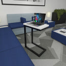 Dams Buddy Laptop Table with oblong white top, portable desk ideal for work or study.
