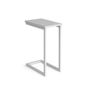White Buddy Laptop Table with oblong top by Dams, showing a sleek, portable design ideal for working or studying.