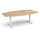 Dams Elev8 Touch Radial Boardroom Table 2400mm in beech wood with a black finish
