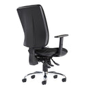 Black Dams Senza Ergo 24hr ergonomic asynchronous task chair with adjustable back support and ergonomic design.