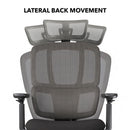 Dams Shelby mesh back operator chair with fabric seat and adjustable headrest, ergonomic office seating for comfort and support.