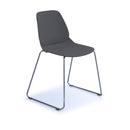 Dams Strut multi-purpose chair with chrome sled frame, featuring a cushioned seat and modern design.