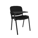 Dams Taurus meeting room chair with black frame and built-in writing tablet, ergonomic design for office or conference rooms