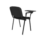 Dams Taurus meeting room chair with black frame and attached writing tablet, ergonomic seating for office or conference room.