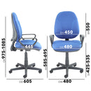 Dams Bilbao fabric operators chair with lumbar support, featuring adjustable height and ergonomic design for office use.