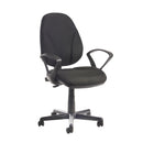 Dams Bilbao fabric operators chair with lumbar support, featuring adjustable height and ergonomic design for office comfort