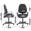 Dams Bilbao fabric operators chair with lumbar support, featuring a black frame and ergonomic design for office comfort.