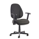 Dams Bilbao fabric operators chair with lumbar support, featuring adjustable height and ergonomic design for office comfort.