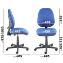 Dams Bilbao fabric operator's chair with lumbar support, featuring adjustable height and ergonomic design for office comfort.